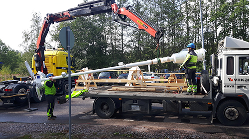 First smart pole installation in Espoo on 15th August 2019
