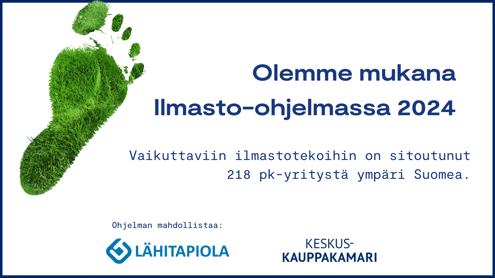 Orbis on 217 muun suomalaisen pk-yrityksen kanssa valittu mukaan Keskuskauppakamarin Ilmasto-ohjelmaan.