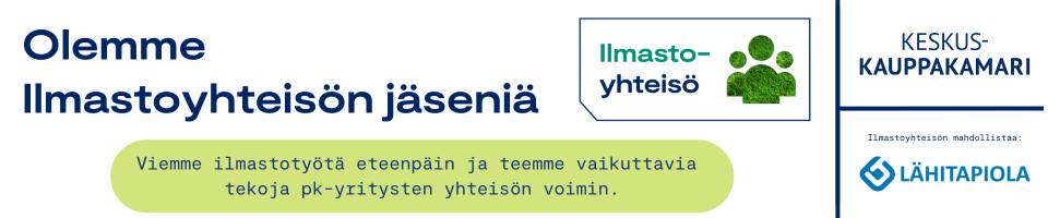 Orbis on Keskuskauppakamarin Ilmastoyhteisön jäsen.