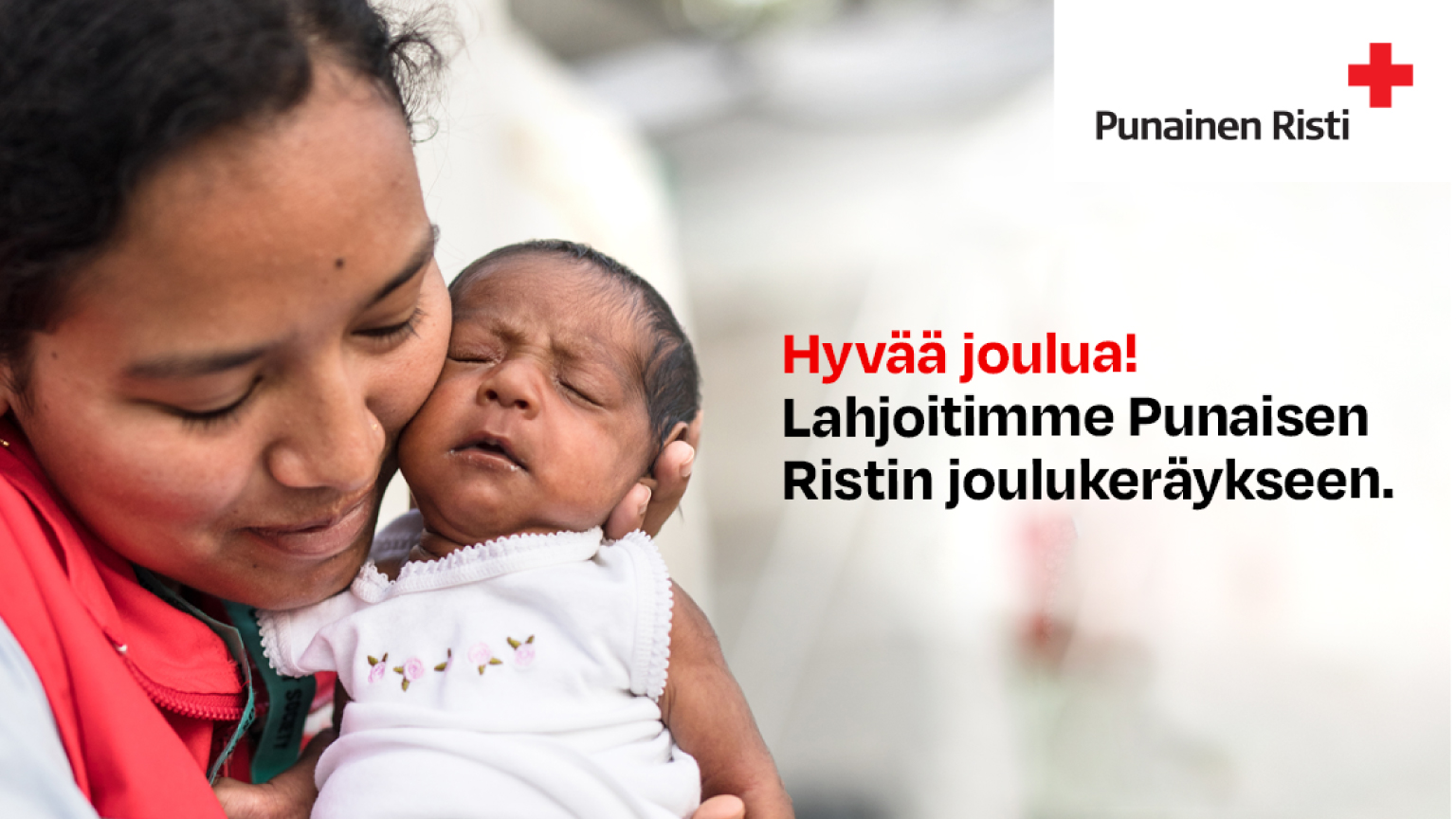 Jouluna 2025 Orbis tukee Punaisen Ristin auttamistyötä maailman pahimmilla kriisialueilla ja Suomessa.